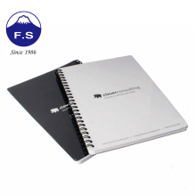 Couvercle en carton métallique personnalisé A5 Black Spiral Notebook